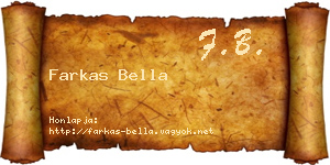 Farkas Bella névjegykártya